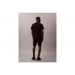 Calvin Klein Cotton Terry Badge Ανδρική Αθλητική Βερμούδα Μαύρη