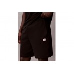 Calvin Klein Cotton Terry Badge Ανδρική Αθλητική Βερμούδα Μαύρη