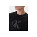 Calvin Klein Relaxed Logo Applique Ανδρικό Κοντομάνικο T-Shirt Μαύρο