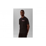 Calvin Klein Relaxed Back Logo Ανδρικό Κοντομάνικο T-Shirt Μαύρο, Ροζ