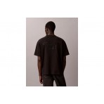 Calvin Klein Relaxed Embossed Logo Ανδρικό Κοντομάνικο T-Shirt Μαύρο