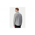 Calvin Klein Solid Classic Oxford Ανδρικό Μακρυμάνικο Πουκάμισο Γκρι