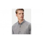 Calvin Klein Solid Classic Oxford Ανδρικό Μακρυμάνικο Πουκάμισο Γκρι