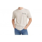 Calvin Klein Ανδρικό Κοντομάνικο T-Shirt Μπεζ