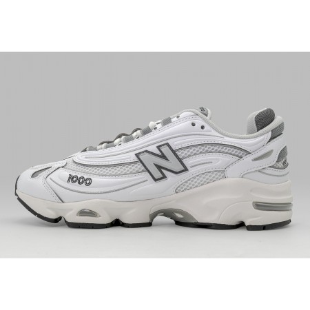 New Balance 1000 Unisex Sneakers Λευκά, Γκρι Σκούρο