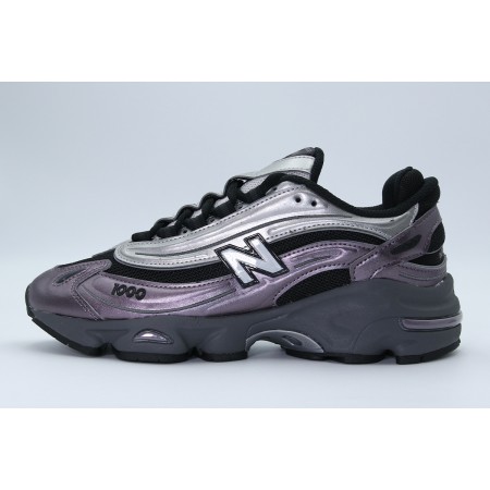 New Balance 1000 Unisex Sneakers Ασημί, Μαύρα, Μωβ, Ανθρακί