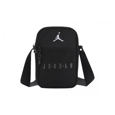 Jordan Blacktop Festival Τσαντάκι Χιαστί - Ώμου Μαύρο, Λευκό 2,5L 