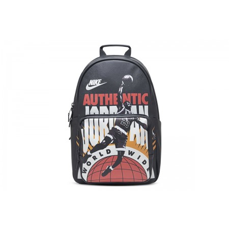 Jordan Borough Authentic Backpack Μαύρο, Λευκό, Κόκκινο, Πορτοκαλί 14L