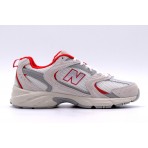 New Balance 530 Unisex Sneakers Λευκά, Γκρι Ανοιχτά, Κόκκινα