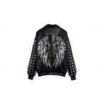 Mwm Wings Jacket Μαύρο, Ασημί