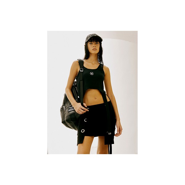 Mwm Logo Tank Crop Top Αμάνικο Γυναικείο (MW082010487 BLACK)