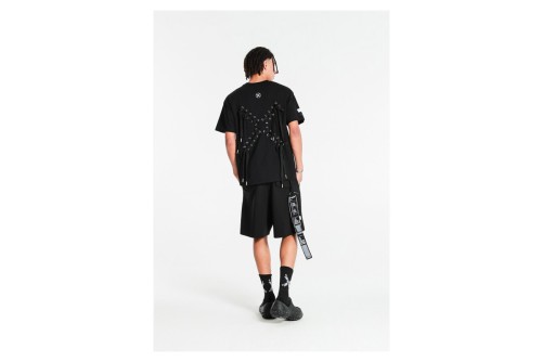 Mwm Cords Back Circle Logo Patch Regular Fit T-Shirt (MW092020358 BLACK)