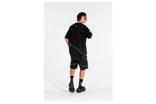 Mwm Deconstructed Zip Detail Regular Fit T-Shirt (MW092020376 BLACK)