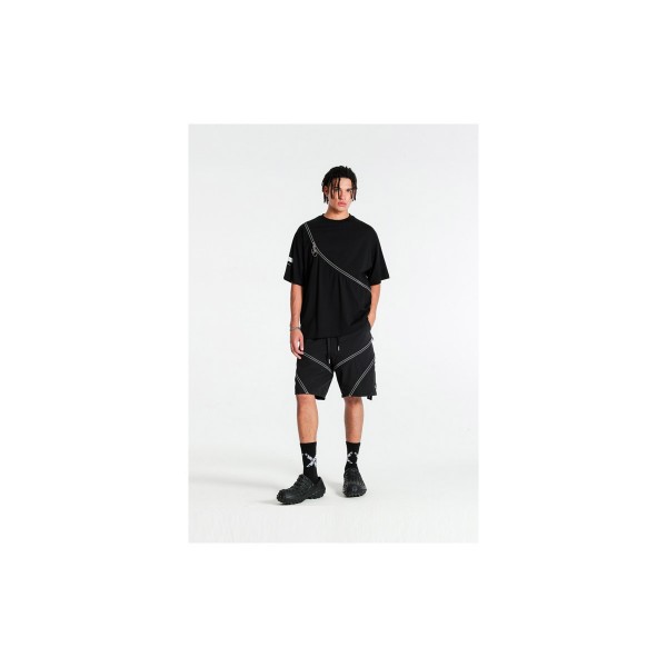 Mwm Deconstructed Zip Detail Regular Fit T-Shirt (MW092020376 BLACK)
