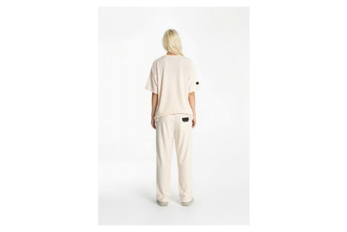 Mwm Square Pattem Soft Fabric T-Shirt (MW092020402 ECRU)