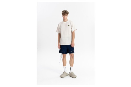 Mwm Pleated Texture Regular Fit T-Shirt (MW092020406 ECRU)