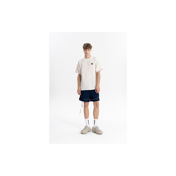Mwm Pleated Texture Regular Fit T-Shirt (MW092020406 ECRU)