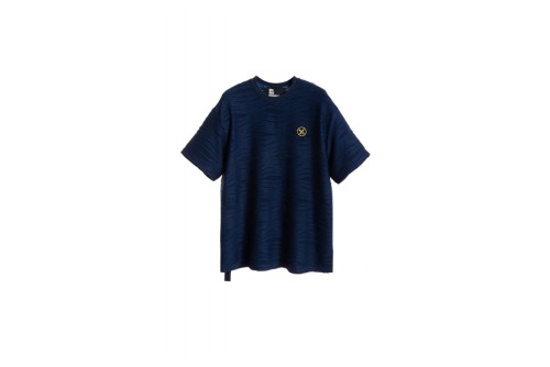 Mwm Pleated Texture Regular Fit T-Shirt (MW092020406 NAVY)