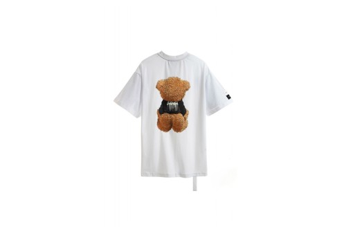 Mwm Teddy Bear Print Oversized T-Shirt (MW092020447 WHITE)