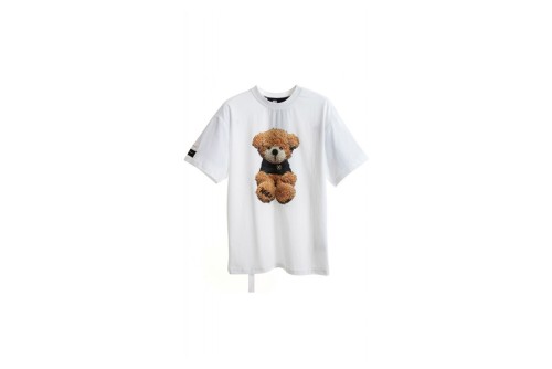 Mwm Teddy Bear Print Oversized T-Shirt (MW092020447 WHITE)