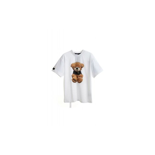 Mwm Teddy Bear Print Oversized T-Shirt (MW092020447 WHITE)