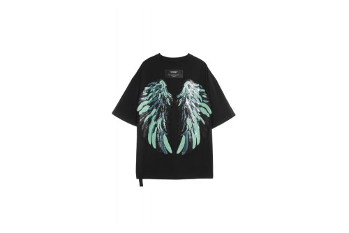 Mwm Jt Wings Sequin Wings Oversized T-Shirt (MW092030216 BLACK)