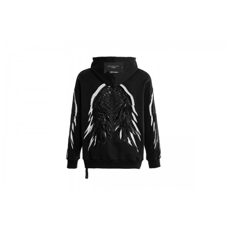 MWM Double Wings Unisex Φούτερ με Κουκούλα Μαύρο