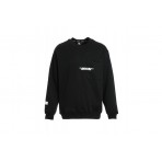 MWM Design Unisex Μακρυμάνικη Μπλούζα με Λαιμόκοψη Μαύρη