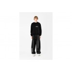 MWM Design Unisex Μακρυμάνικη Μπλούζα με Λαιμόκοψη Μαύρη