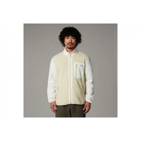 The North Face Yumiori Full-Zip Ανδρική Ζακέτα Fleece Μπεζ, Λευκή