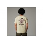 The North Face Cartoon Logo Ανδρικό Κοντομάνικο T-Shirt Μπεζ