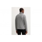The North Face Glacier Ανδρική Μακρυμάνικη Fleece Μπλούζα με Φερμουάρ Γκρι