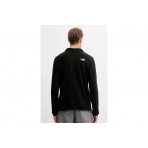 The North Face Glacier Ανδρική Μακρυμάνικη Fleece Μπλούζα με Φερμουάρ Μαύρη