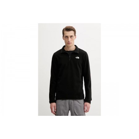 The North Face Glacier Ανδρική Μακρυμάνικη Fleece Μπλούζα με Φερμουάρ Μαύρη