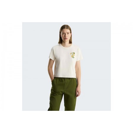 The North Face Flora Embroidered Graphic Γυναικείο Κοντομάνικο T-Shirt Εκρού, Διάφορα Χρώματα