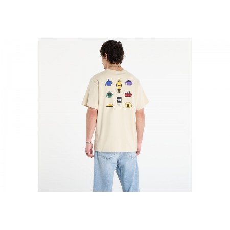 The North Face Icon Celebration Regular Graphic Ανδρικό Κοντομάνικο T-Shirt Μπεζ