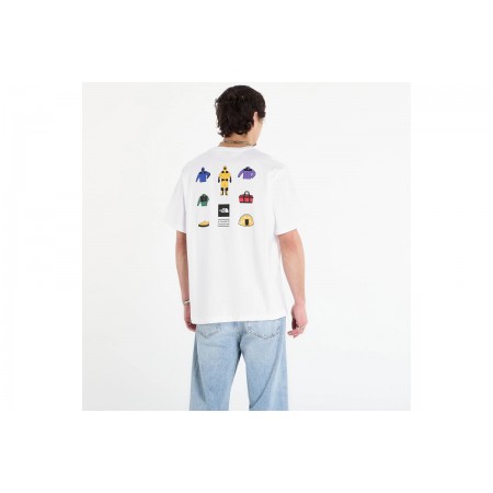 The North Face Icon Celebration Regular Graphic Ανδρικό Κοντομάνικο T-Shirt Λευκό