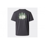 The North Face Van Life Relaxed Graphic Ανδρικό Κοντομάνικο T-Shirt Γκρι Σκούρο, Μπεζ, Λαδί