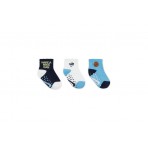 Nike 3 Pack Non-Slip Κοντές Κάλτσες Λευκές, Γαλάζιες, Μπλε