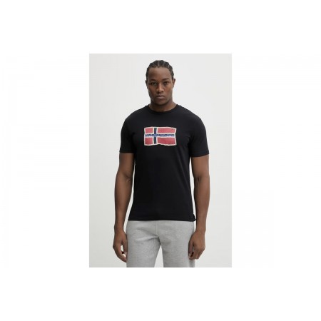 Napapijri Mahsa Ανδρικό Κοντομάνικο T-Shirt Μαύρο
