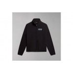 Napapijri Γυναικεία Ζακέτα Fleece χωρίς Κουκούλα Μαύρη
