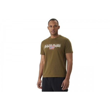 Napapijri Aylmer Ανδρικό Κοντομάνικο T-Shirt Χακί