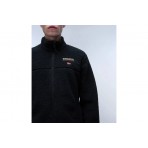 Napapijri T-Tynik Ανδρική Fleece Ζακέτα με Ψηλό Λαιμό Μαύρη
