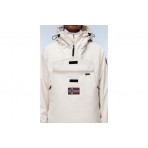 Napapijri Rainforest Next Anorak Ανδρικό Αντιανεμικό Μπουφάν Εκρού