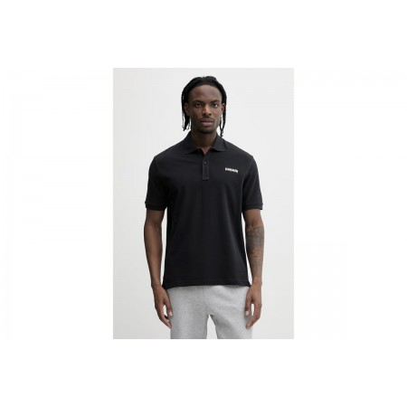 Napapijri Small Box Ανδρική Κοντομάνικη Μπλούζα Polo Μαύρη