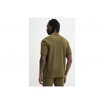 Napapijri Small Box Ανδρική Κοντομάνικη Μπλούζα Polo Λαδί