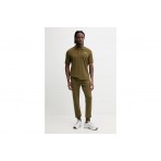 Napapijri Small Box Ανδρική Κοντομάνικη Μπλούζα Polo Λαδί