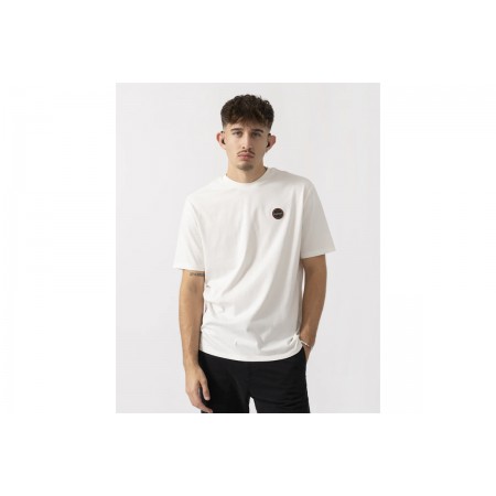 Napapijri Badge Ανδρικό Κοντομάνικο T-Shirt Εκρού