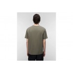 Napapijri Badge Ανδρικό Κοντομάνικο T-Shirt Λαδί