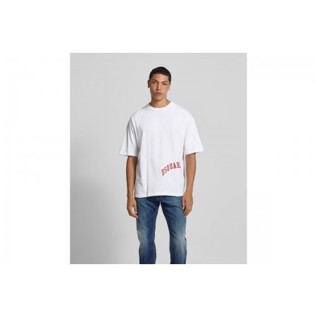 Dsquared2 Ανδρικό Κοντομάνικο T-Shirt Λευκό
